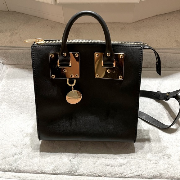 Sophie Hulme small black leather backpack - Picture 1 of 5